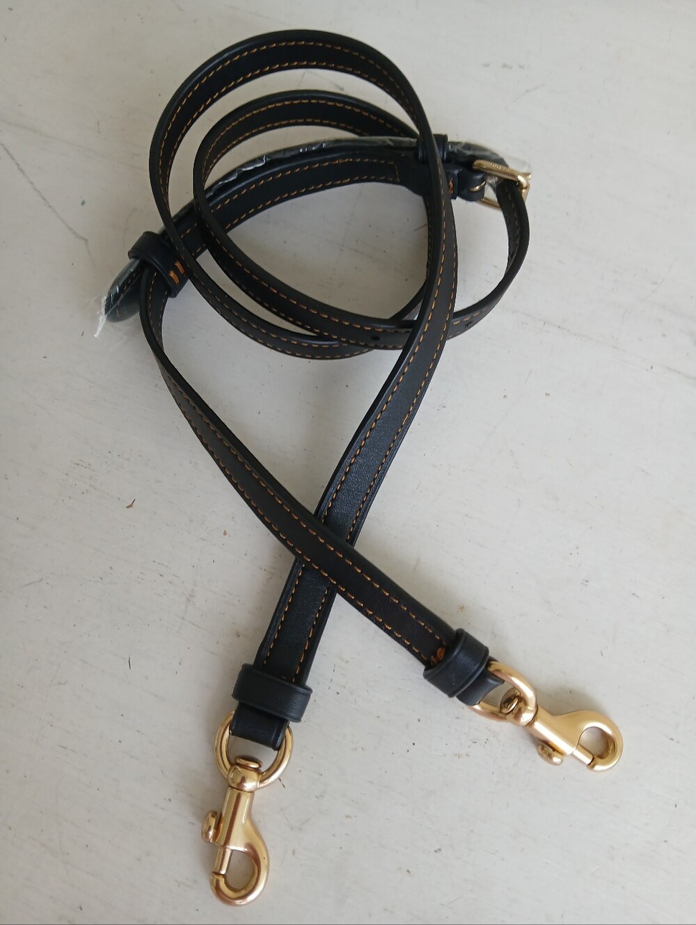 COACH Black Leather Gold Hardware Replacement Bag Strap
